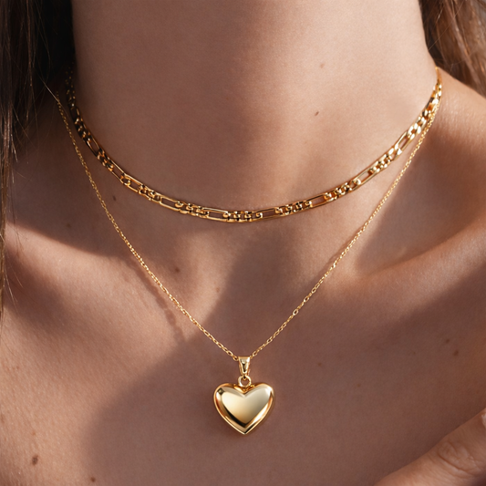 collar corazón bombita
